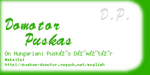 domotor puskas business card